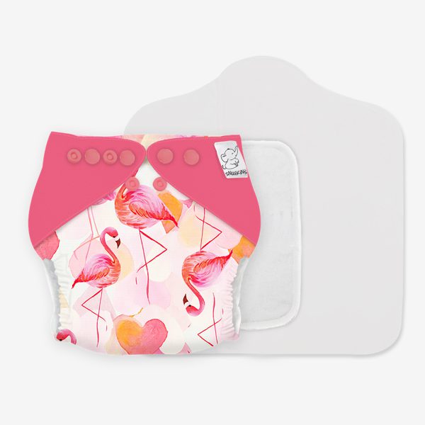 Snugkins: New Age Cloth Diaper (Flamingo Hearts) - Image 2