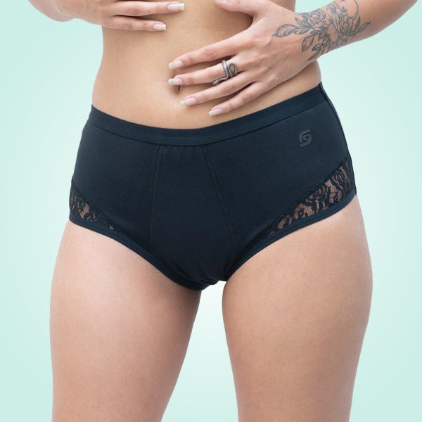 Soch Green : Black Organic Period Panty (Brief) - Image 2