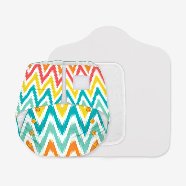 Snugkins: New Born Bliss Diaper (Macaroon Ikat)