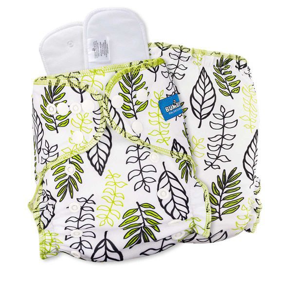 Bumbio : Maxima Reusable Night Cloth Diaper with Leaf Design