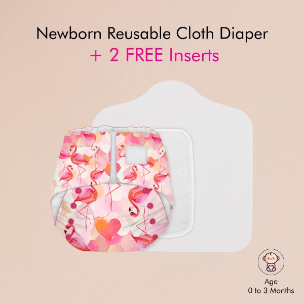 Snugkins: New Born Bliss Diaper (Flamingo Hearts) - Image 3