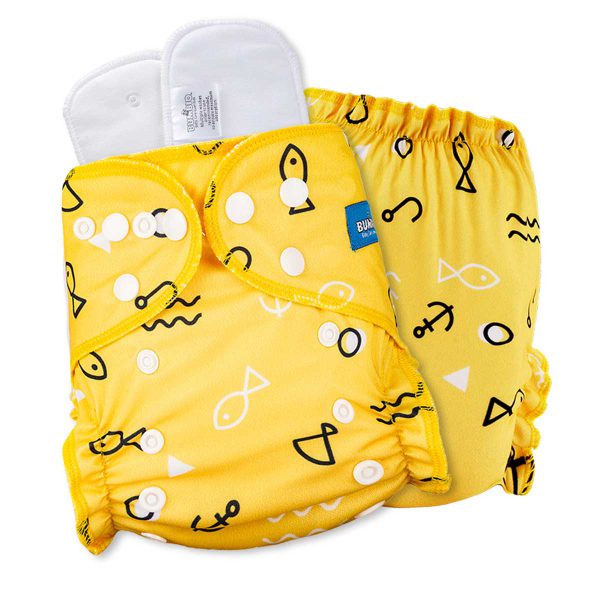 Bumbio : Maxima Reusable Night Cloth Diaper with Cute Doodles