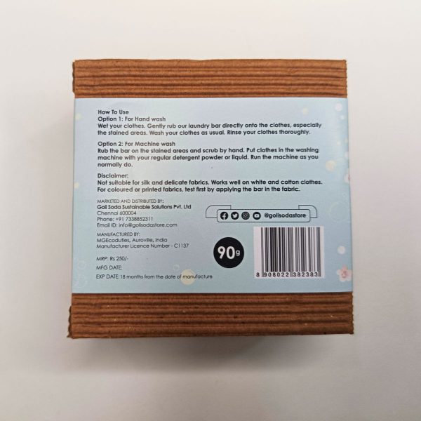 Goli Soda : All Natural Probiotics Stain Removing Laundry Bar (Pack Of 2) - Image 2