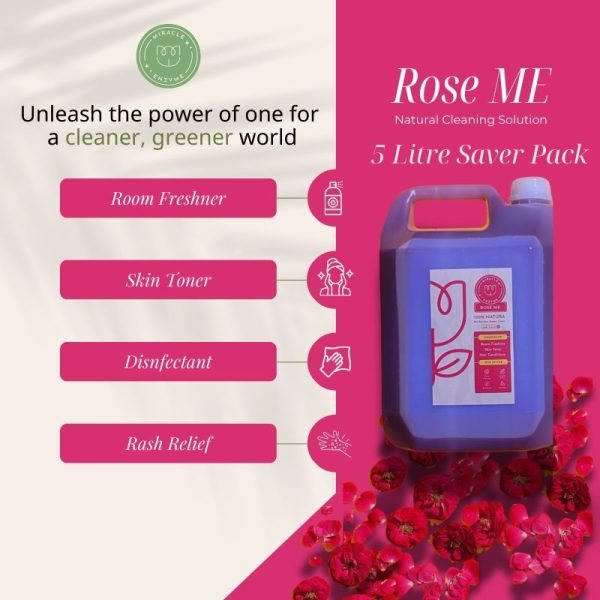 Miracle Enzyme: Rose Me | Multipurpose cleaner and room freshener (5L) - Image 2