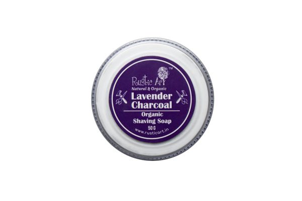 Rustic Art :Lavender Charcoal Shaving Soap - Image 2