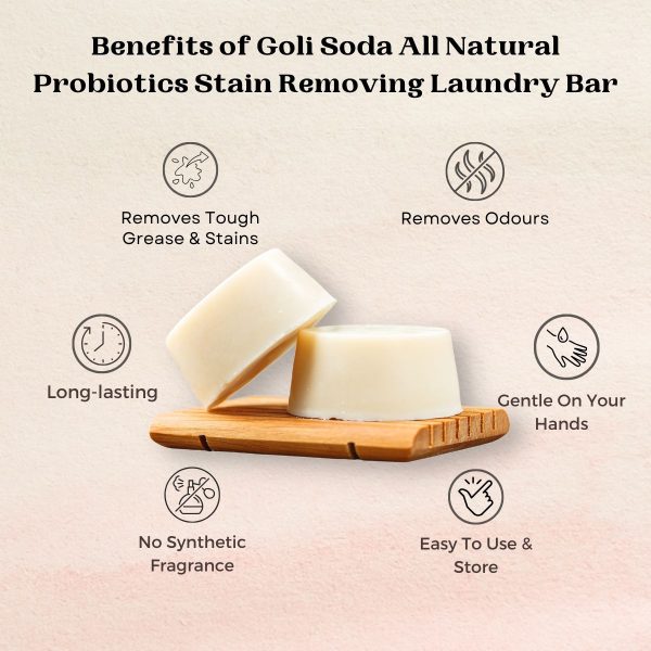 Goli Soda : All Natural Probiotics Stain Removing Laundry Bar (Pack Of 2) - Image 3