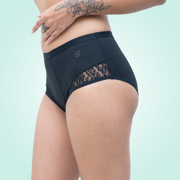 Soch Green : Black Organic Period Panty (Brief) - Image 4