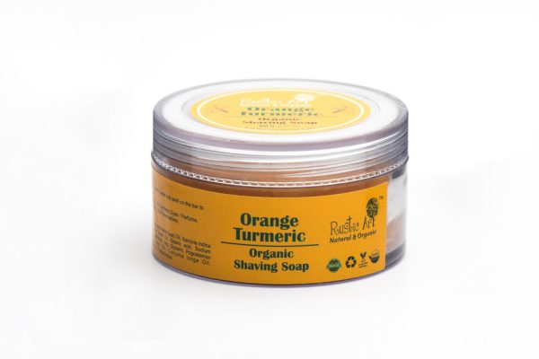 Rustic Art: Orange Turmeric Shaving Soap - Image 2