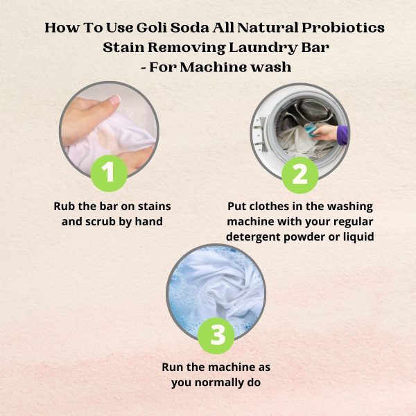 Goli Soda : All Natural Probiotics Stain Removing Laundry Bar (Pack Of 2) - Image 5