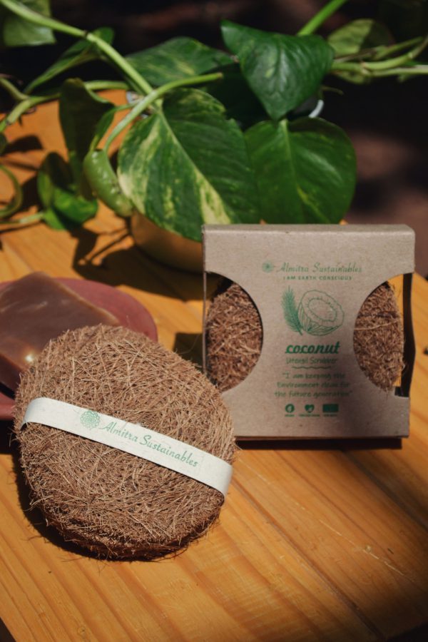 Almitra Sustainables : Coconut Fiber - Coir Scrub pack of 3