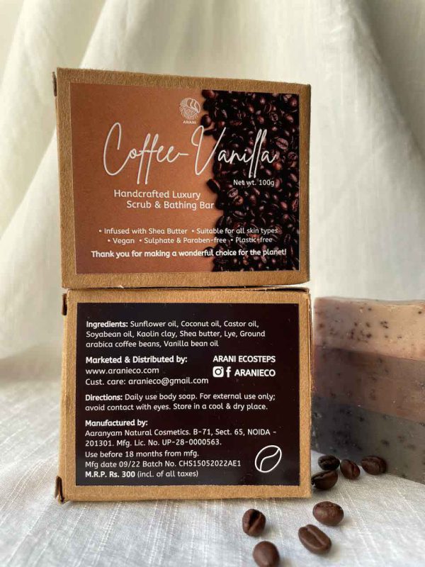 AraniEco: Coffee-Vanilla Scrub & Bar - Image 3