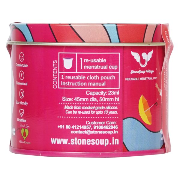 StoneSoup Wings : Menstrual Cup Teal/Blue Cup (Medium) - Image 5