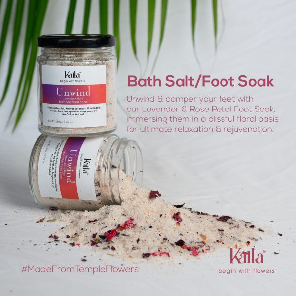 KALLA : Rose and Lavender Bath Salt /Foot Soak - Image 2