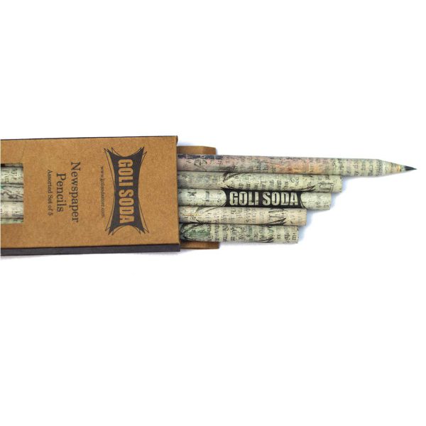 Goli Soda : Upcycled Plain Newspaper Pencils Pack(Pack of 20) - Image 3