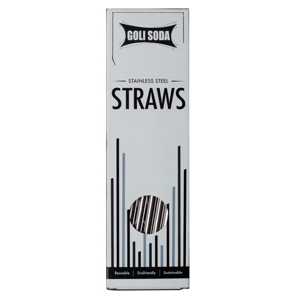 Goli Soda :  Stainless Steel Bent Drinking Straws(Set of 10)