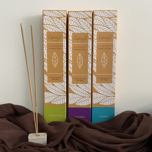 Esscent by ARPAN: Flower Waste Incense Sticks ( Lavender Jasmine Lemongrass)