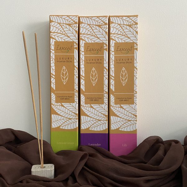 Esscent by ARPAN: Flower Waste Incense Sticks ( Lavender Lily Lemongrass)