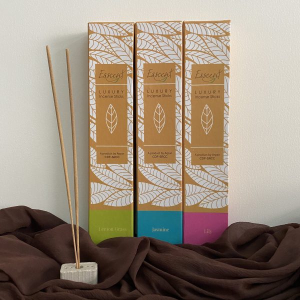 Esscent by ARPAN: Flower Waste Incense Sticks ( Jasmine Lily Lemongrass)