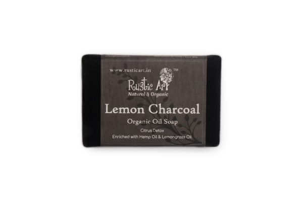 Rustic Art :Lemon Charcoal Soap - Image 4