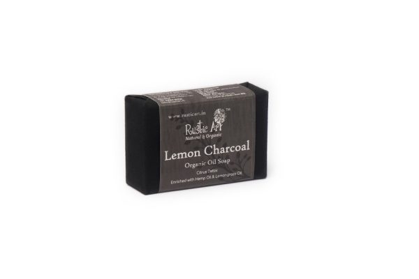 Rustic Art :Lemon Charcoal Soap - Image 2