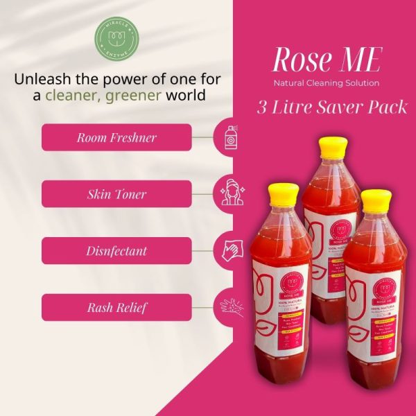 Miracle Enzyme: Rose ME |Multipurpose Cleaner and Room Freshner (1L & 3L) - Image 3