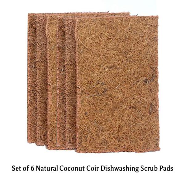 Goli Soda: Natural Coconut Coir Round Stitched Dishwashing Scrub Pads - Pack of(2*6=12 Scrub) - Image 2