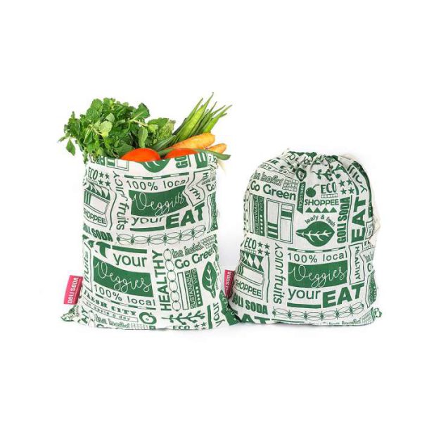 Goli Soda: Reusable Cotton Go Green Produce Bag (Set of 4)