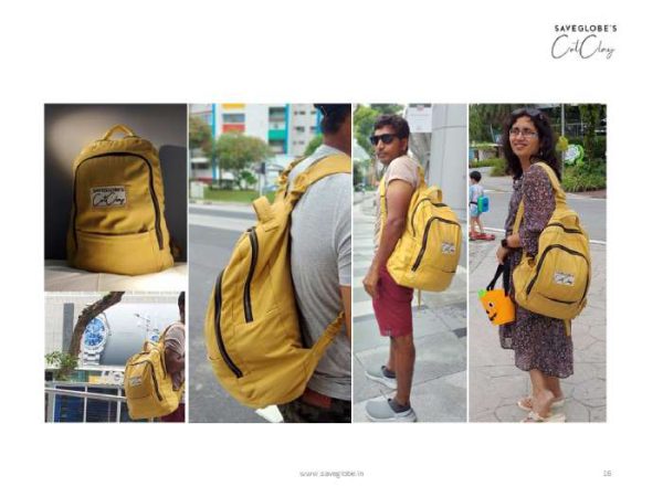 Save Globe: CotClay Eco Friendly Canvas Backpack - Image 7