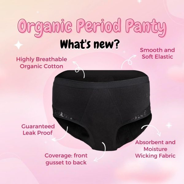 Soch Green : Black Organic Period Panty (Brief)