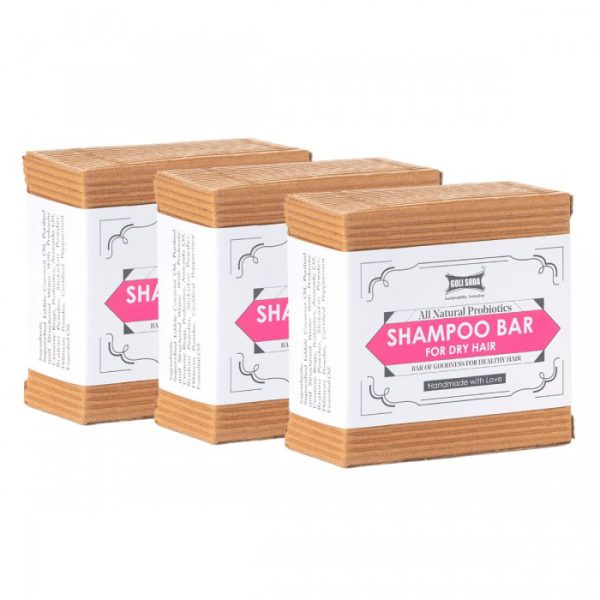 Goli Soda: Natural Probiotics Shampoo Bar (Pack of 3)