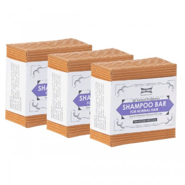 Goli Soda: Natural Probiotics Shampoo Bar (Pack of 3) - Image 2