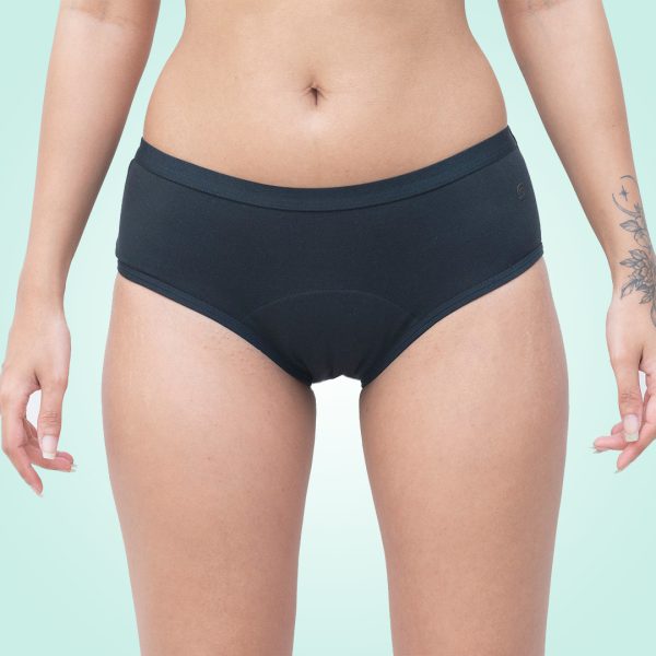 Soch Green : Black Organic Period Panty (Hipster) - Image 4