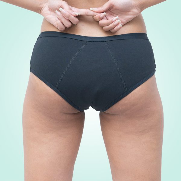 Soch Green : Black Organic Period Panty (Hipster) - Image 5