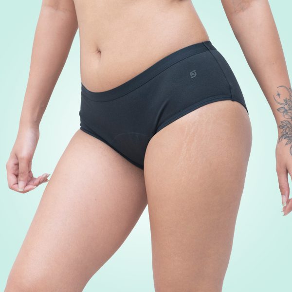 Soch Green : Black Organic Period Panty (Hipster) - Image 8