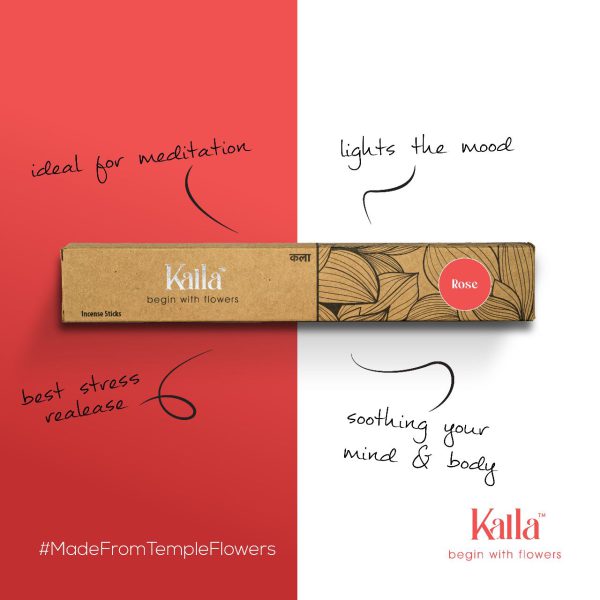 KALLA :  Indian Rose Incense Sticks - Image 2