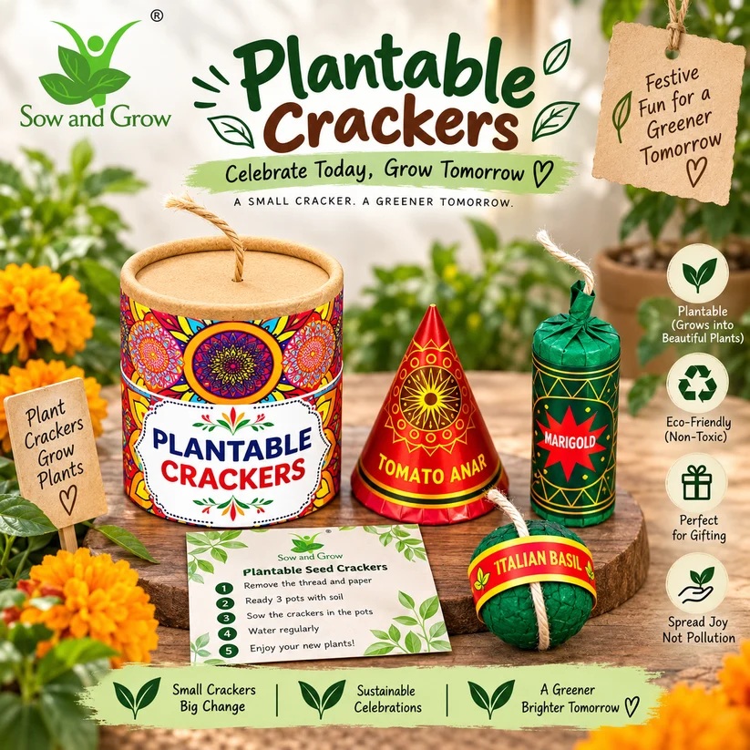 Sow and Grow : SEED CRACKERS: Plantable Clay Seed Crackers | Set of 3