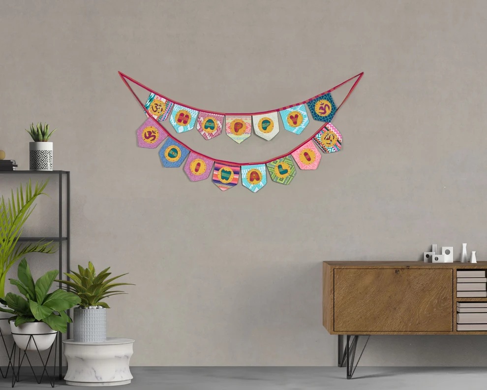 Use Me: Upcycled Happy Diwali Bunting Banner Festive Decoration.