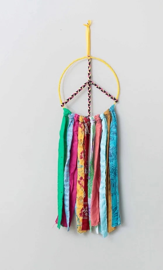 Use Me:'Boho' Upcycled Dreamcatcher Hanging Prop Decoration.